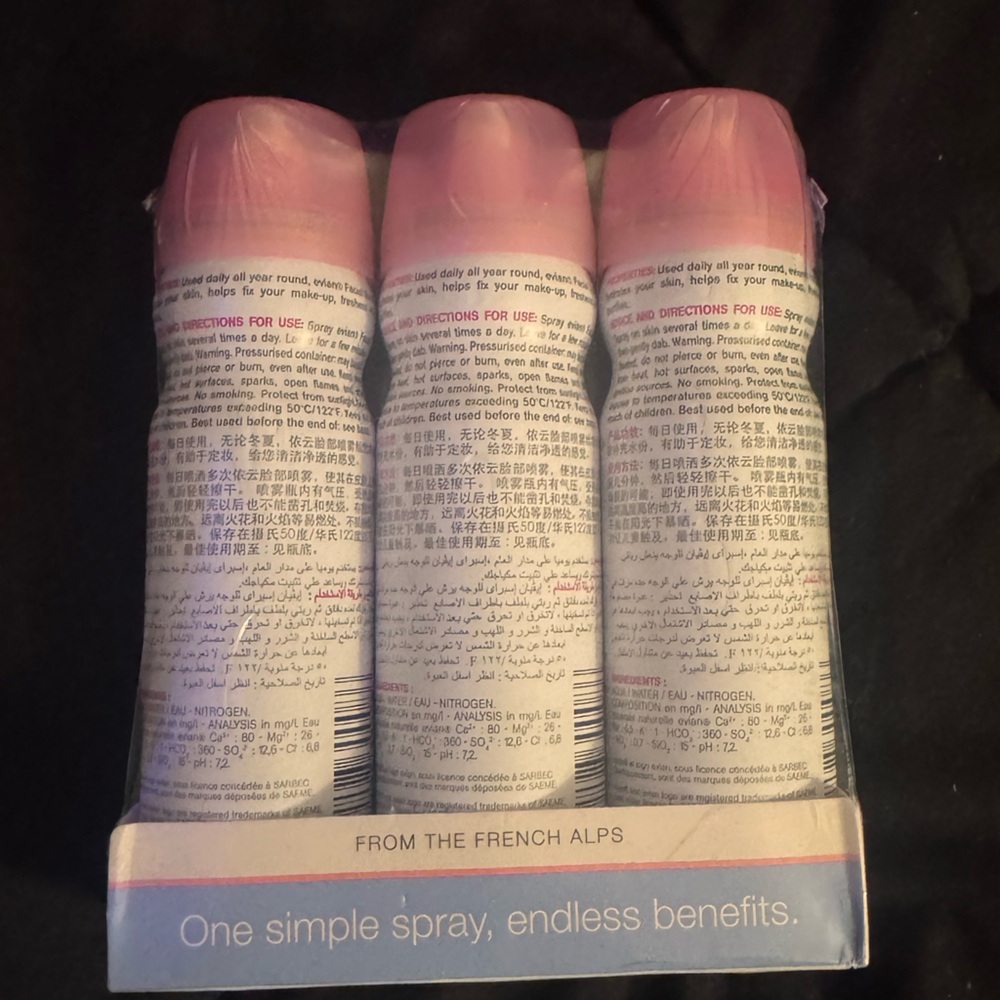 evian Facial Spray Trio - Pink & White 1.7oz - Picture 2 of 4